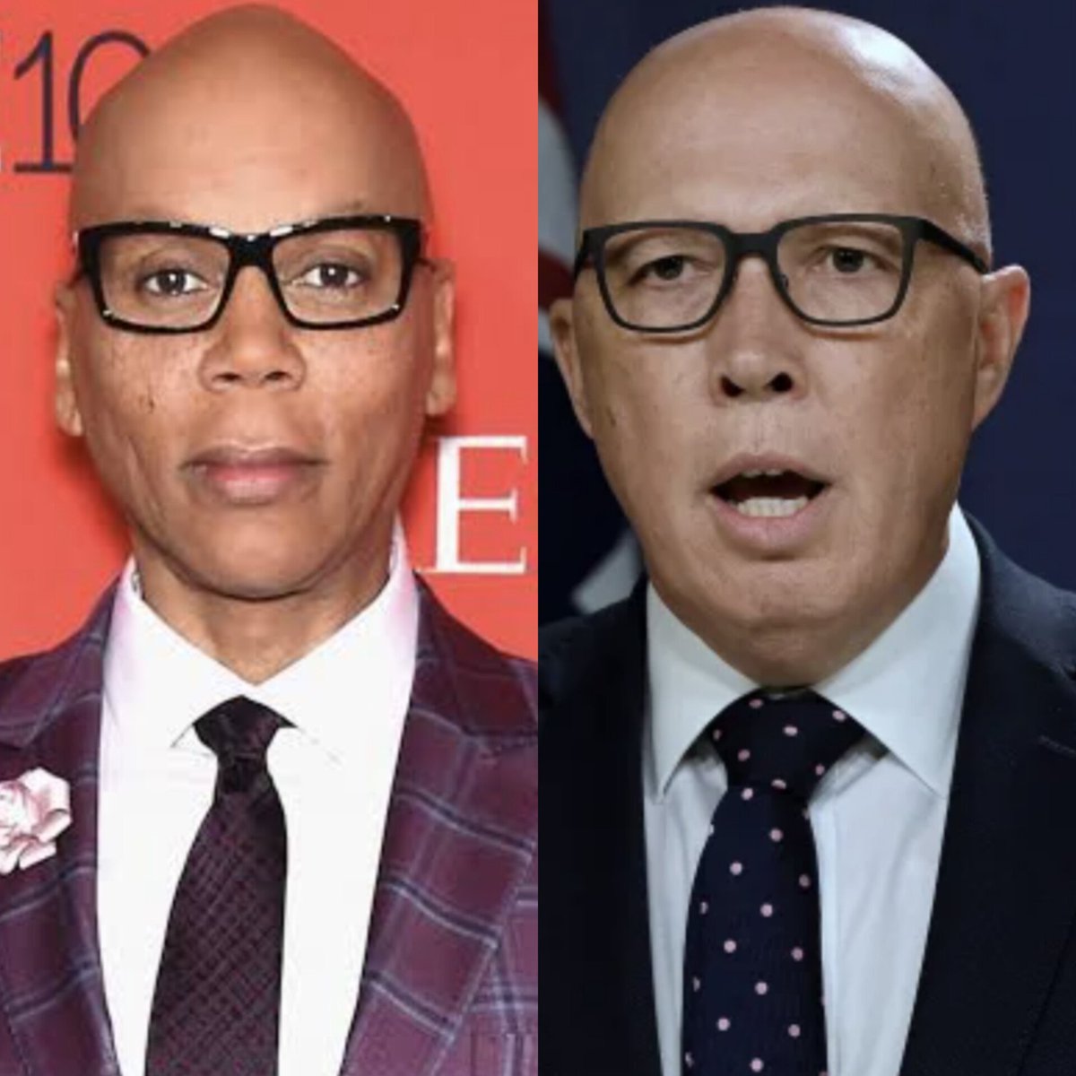 GeneralSalinger's tweet photo. You cannot convince me that Dutton isn't straight, white, racist, Rupaul. https://t.co/4FlU6RVvqg