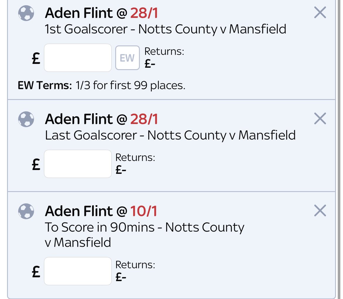 bettingvillage's tweet photo. Mansfield player shout 📝

Flint had 1+ shot in 9/11 League Two starts &amp; ALL 5 away.

He's had 3 shots in x 3 matches.

Huge threat from set pieces so there are a couple of shouts here with skybet on his shots but also goalscorer odds as outsiders 👌🏼 

18+ gambleresponsibly https://t.co/EXV3zrhkmD