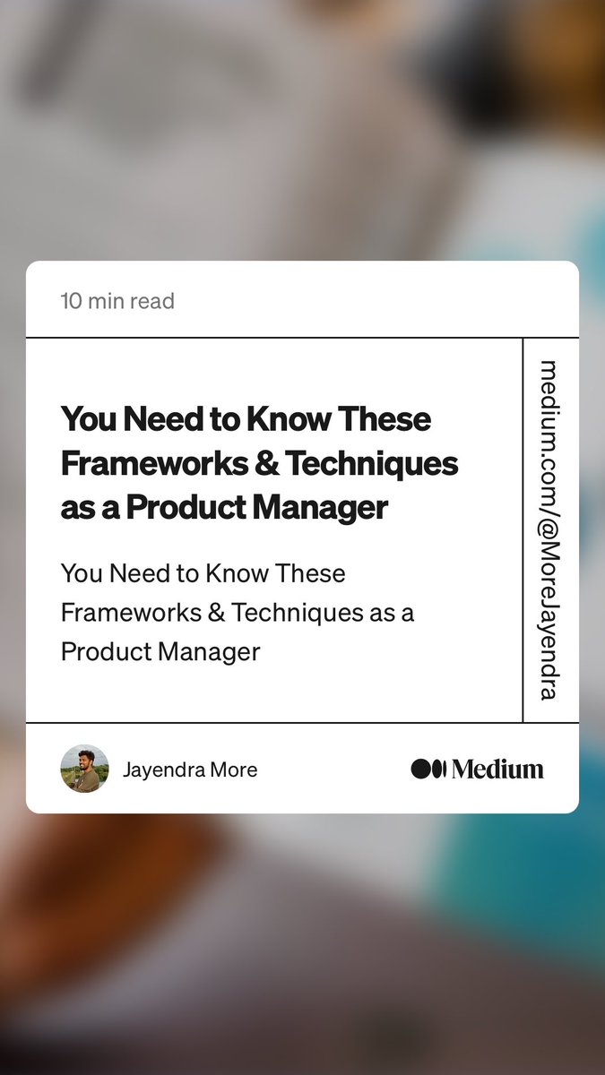 You Need to Know These Frameworks &amp; Techniques as a Product Manager #Product
bootcamp.uxdesign.cc/if-you-are-a-p…