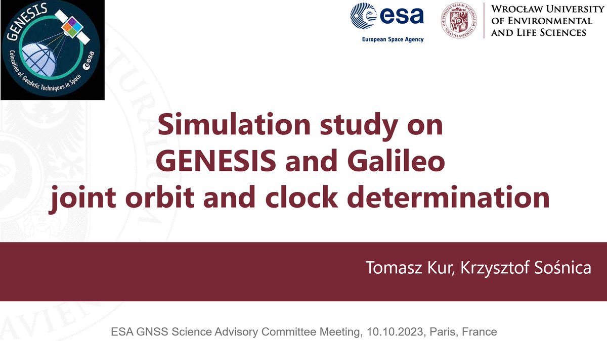 Visiting the new ESA's Headquarters in Paris on the occasion of the 38th GSAC Meeting (#ESA #GNSS Science Advisory Committee). Giving a presentation about the future #GENESIS mission for #geodesy and the common #orbit and #clock determination of #Galileo and #GENESIS.