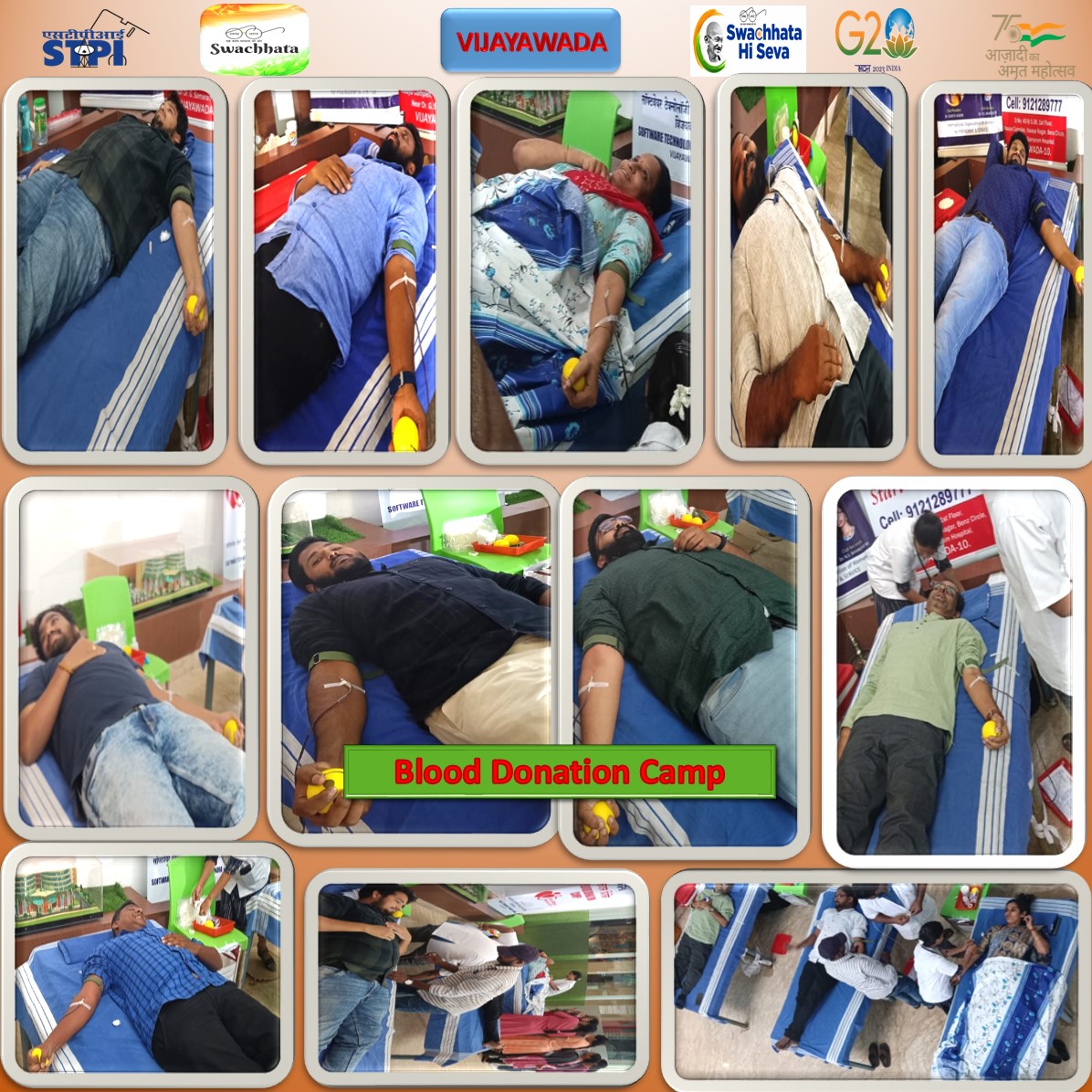 STPIVijayawada's tweet photo. As part of #SwachhataHiSeva #SpecialCampaign3 with focus on #Swachhata,@STPIvjw1 organized Voluntary #BloodDonation Camp #Vijayawada #AndhraPradesh, STPI and Incubatee staff participated 22 Members #BloodDonars #SwachhBharat #BleedForIndia #SaveLives #raktdaan #SupportRaktdaan https://t.co/ejelVczciq