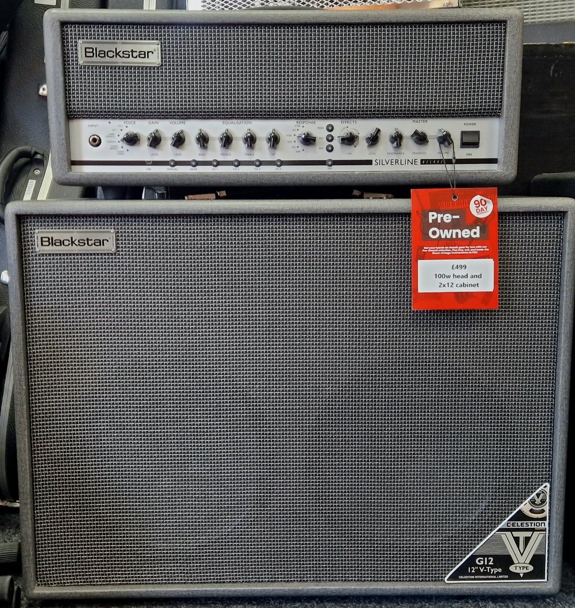pmtnorthampton's tweet photo. Pre-owned #Blackstar #Silverline 100w head and 2x12 cabinet. £499.00 for the pair. #guitar #instruments #northampton Call 01604 230433 https://t.co/THdPfevqjf