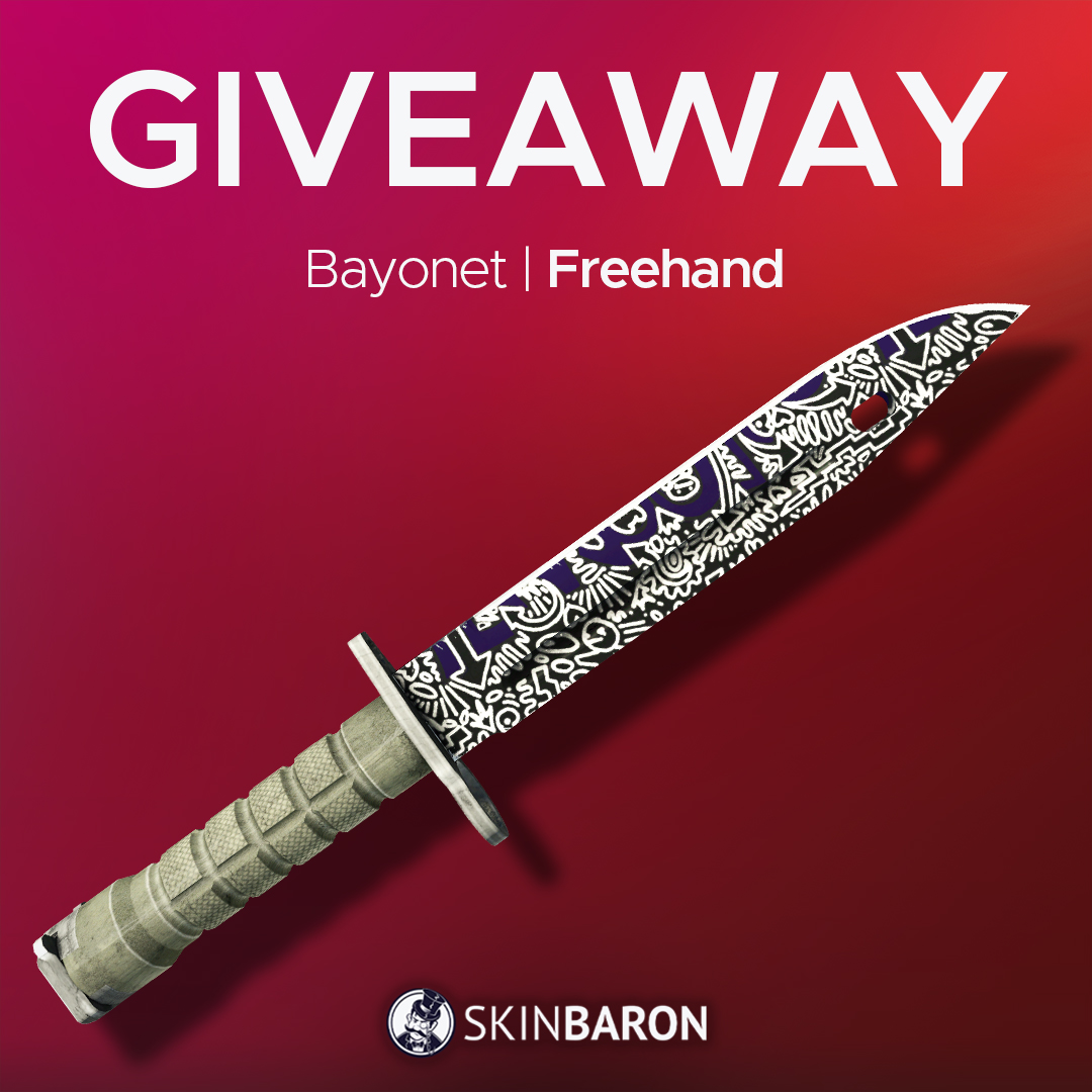 SkinBaron.com (@skinbaronen) on Twitter photo You can't properly enjoy #CS2 without a fancy knife 👀
You can win a Bayonet | Freehand this month 😍
✅ Follow <a href="/SkinBaronDE/">SkinBaron.de</a> & <a href="/SkinBaronEN/">SkinBaron.com</a>
✅ Retweet
✅ Mark 2 Friends
Giveaway ends at 10.11.2023 ⏰ You can't properly enjoy #CS2 without a fancy knife 👀
You can win a Bayonet | Freehand this month 😍
✅ Follow <a href="/SkinBaronDE/">SkinBaron.de</a> & <a href="/SkinBaronEN/">SkinBaron.com</a>
✅ Retweet
✅ Mark 2 Friends
Giveaway ends at 10.11.2023 ⏰