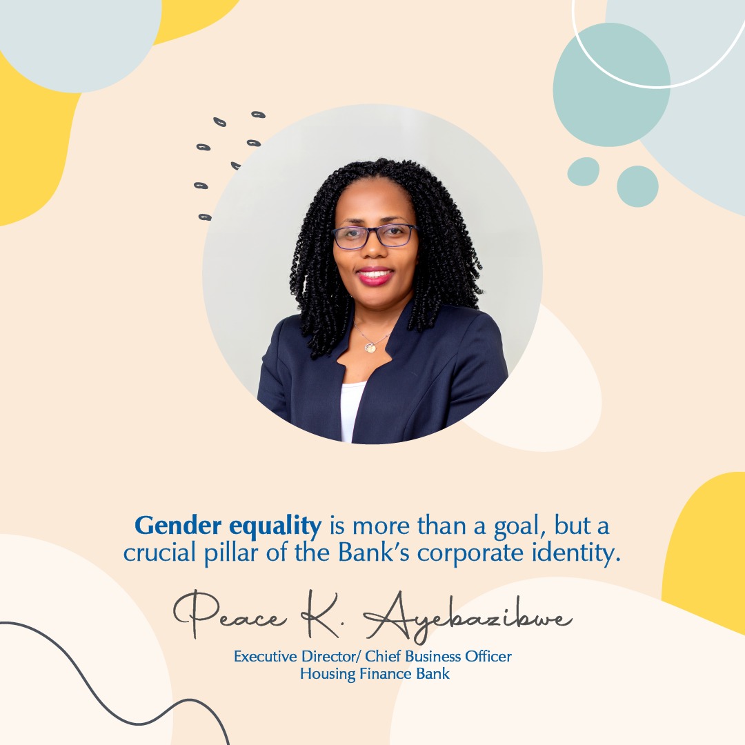 PeaceAyebazibwe's tweet photo. As Housing Finance Bank, we firmly believe that gender equality is not just a goal; it's a crucial pillar of our corporate identity, and it's reflected in every aspect of our organization. 

That's why the Bank signed up to the Gender Equality Seal Certification Initiative by the United Nations Development Programme (UNDP) in partnership with Private Sector Foundation Uganda (PSFU) to be more deliberate on equal opportunities within the organization. 

Through this initiative, we aim to set new standards for gender inclusivity in the financial sector and contribute to a broader societal shift towards gender equality.

#WeMakeItEasy