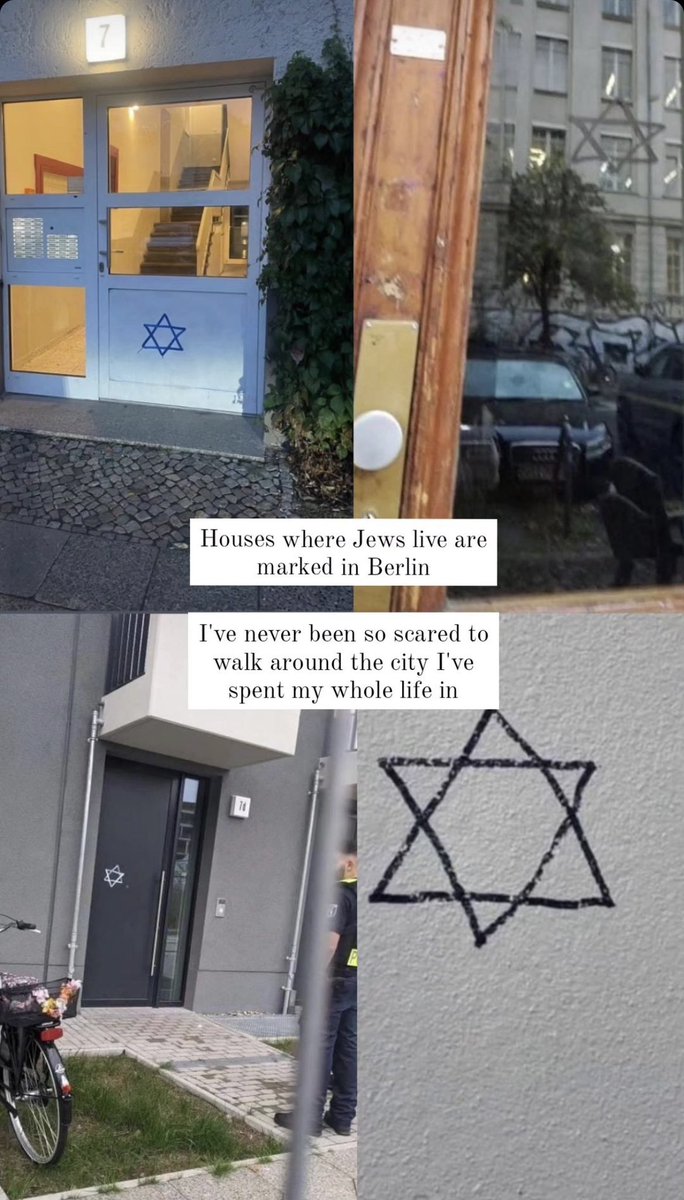 Berichte aus der jüdischen Community in Berlin. Gestern wurden private Wohnhäuser, in denen Jüdinnen/ Juden leben, mit Davidsternen markiert.