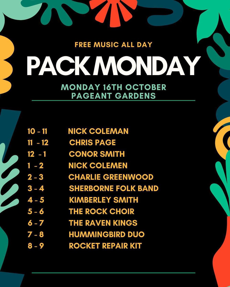 Abbey_104's tweet photo. Just two days to go to this year’s fantastic #packmondayfair so much going on.
Including free Live music all day, please come along to the Abbey104 venue at the Conduit &amp; the Pack Monday Fair venue at the Pageant Gardens in Sherborne. https://t.co/OOceVjnPdJ