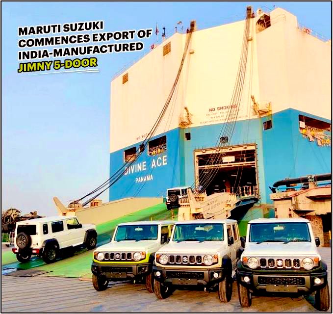 jipny_'s tweet photo. #Suzuki has started exporting the made-in-India #Jimny 5-door to markets in Latin America, Middle East, and Africa https://t.co/yE0phgs5iG