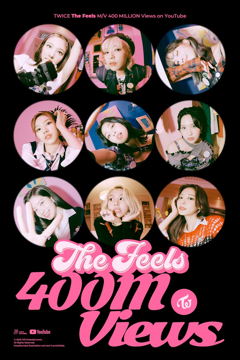 imbcenews's tweet image. 트와이스, 첫 영어 싱글 'The Feels' 뮤비 4억 뷰 달성 “통산 10번째” #트와이스 #TWICE #TheFeels #TheFeels400M #더필즈

그룹 트와이스의 'The Feels'(더 필즈) 뮤직비디오가 4억 뷰를 기록했다
⬇️Click Plz⬇️
enews.imbc.com/M/Detail/397317