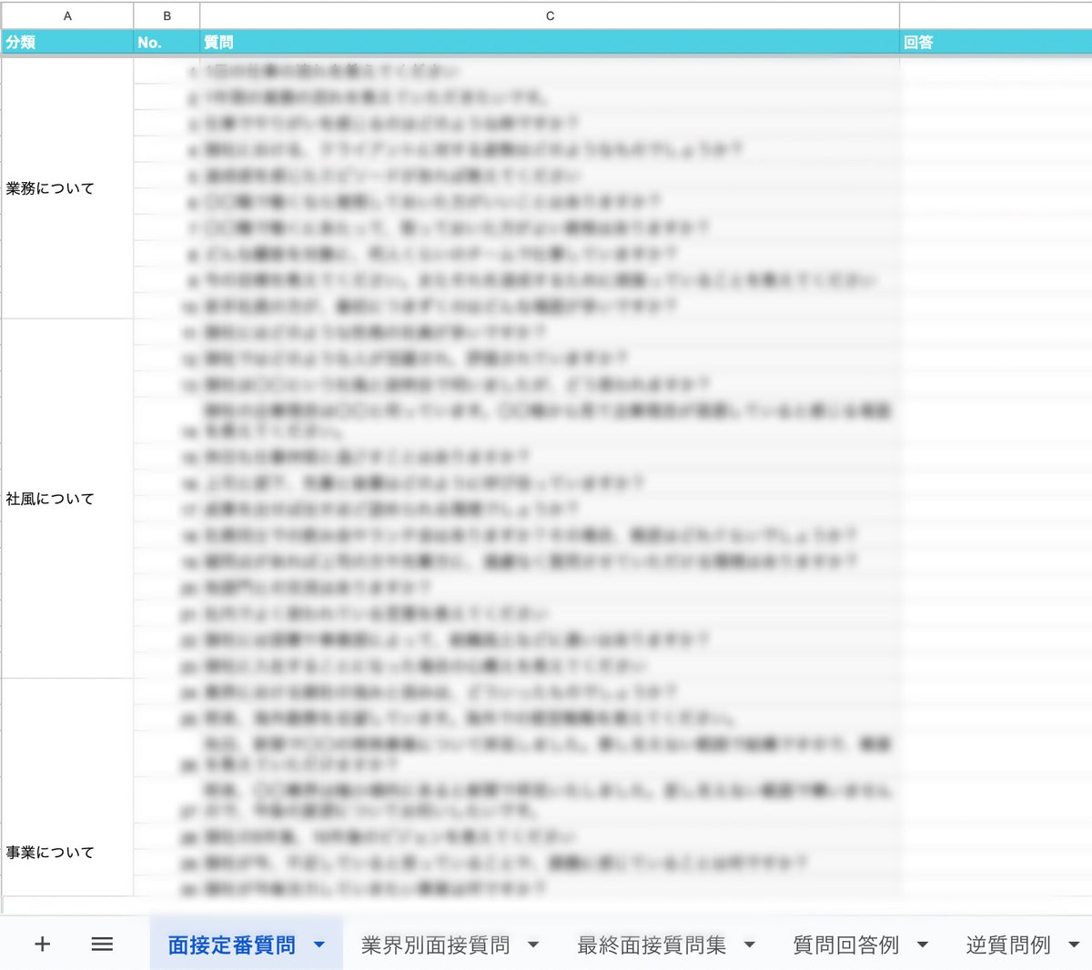 ※配布は10/20(金)まで
【面接完全攻略】シートをプレゼント🎁

・定番質問
・業界別質問
・最終面接質問
・質問回答例
・逆質問例
など面接に役立つ情報を大量にまとめたよ

⚠️貰う手順⚠️
①フォロー
②引用RT or リプライ
③DMで「面接完全攻略」と送る