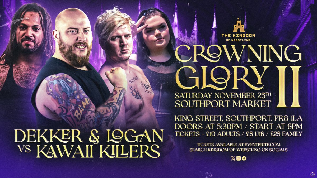 T_K0W's tweet photo. Making their debut at Crowning Glory II is brand new tag team Kawaii Killers: ‘Slavic Magic’ @BarryHaneke90 and ‘Pretty Big Problem’ @AriaCheckPW. 

This local lad &amp; lass will be going up against Logan &amp; @RealDekker in a match that promises to be a hard hitting affair. https://t.co/5WoREoGezb
