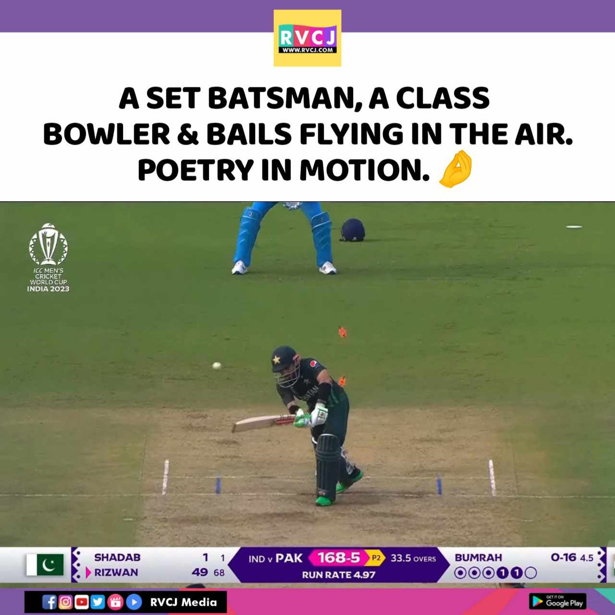 RVCJ_FB's tweet photo. Poetry Motion 🔥
#INDvPAK #ODIWorldCup2023 #ICCWorldCup2023 #INDvsPAK https://t.co/daEK34ZVzO