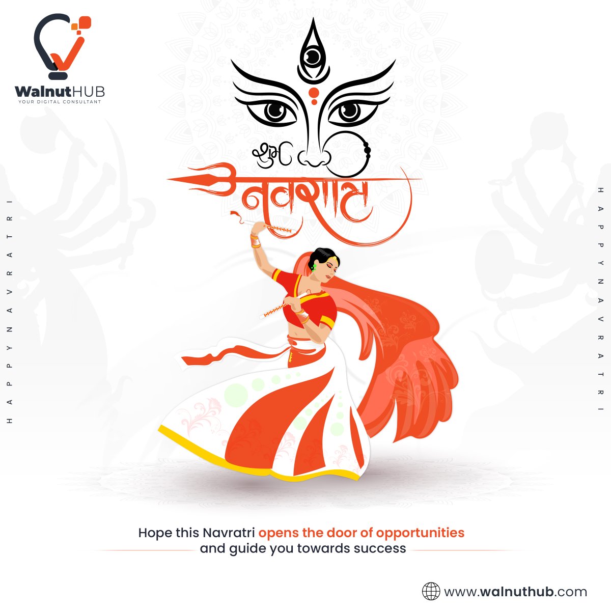 walnuthub's tweet photo. May the vibrant colors of Navratri brighten your journey and lead you to the doors of success. Embrace the blessings and make the most of the opportunities coming your way. #navratri #garba #navratri2k23 #navratrispecial #india #digitalmarketing #walnuthub #walnuthubteam https://t.co/2ZUUyJFJxE