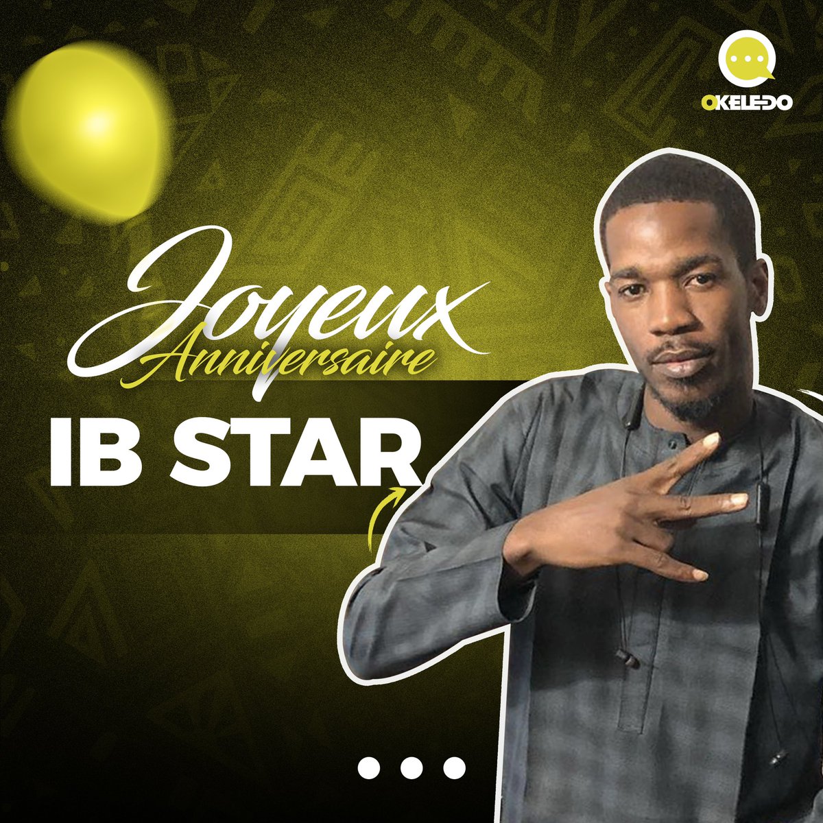 Okeledomag's tweet photo. Joignez-vous à nous pour souhaiter un joyeux anniversaire à Ibstar le Beat maker de choc qui nous a toujours gratifié de bons sons🎂🥰
#Ibstar #OkeledoAnniv https://t.co/seWbuSGVua