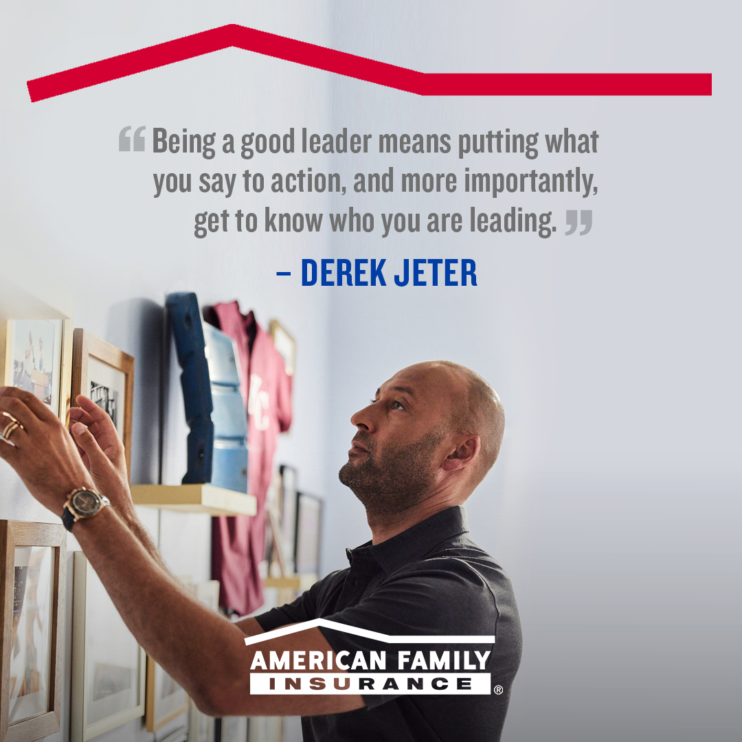 shaw_decker's tweet photo. Looking to become the best leader you can be? Learn from one of the greatest leaders in baseball -- our Brand Ambassador Derek Jeter. #americanfamilyinsurnace #dreamfearlessly #derekjeter #jeter #inspiration https://t.co/4DIF8x3Dfu