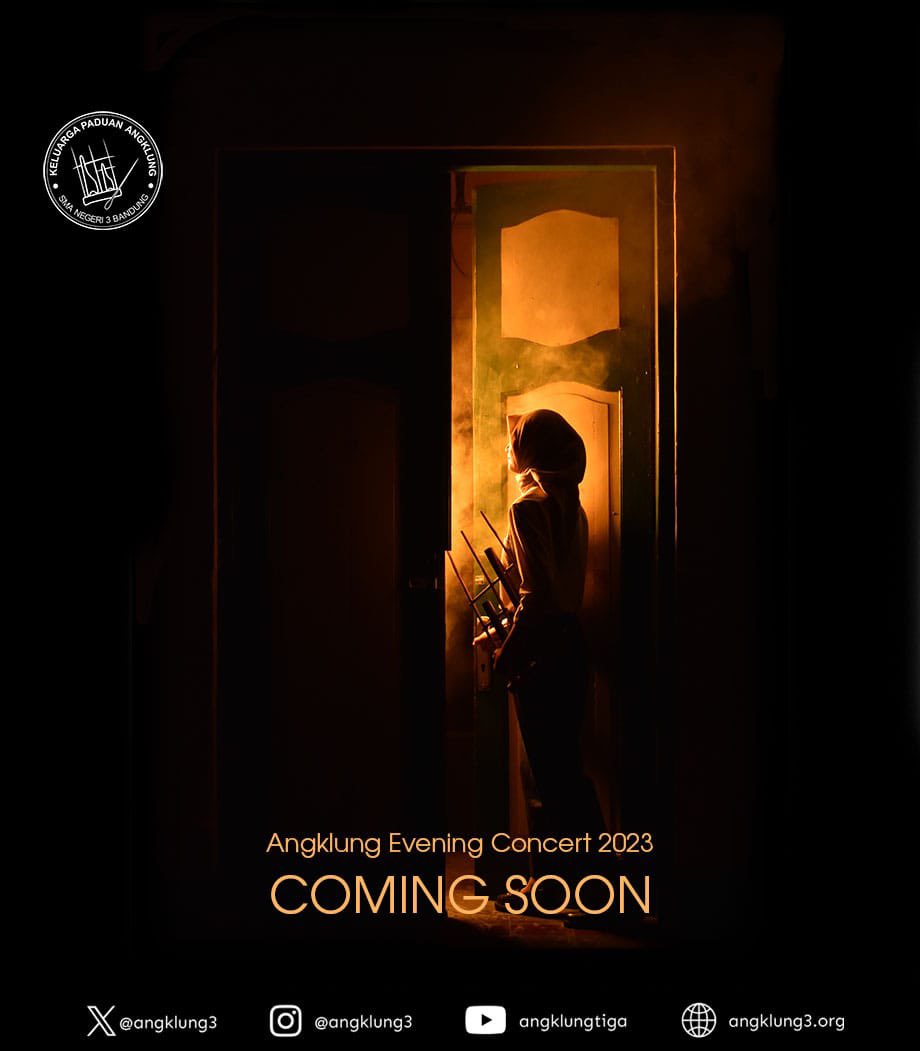 ⏳Awal yang baru akan segera datang! 

Bagaikan matahari terbit, kami hadir kembali untuk memancarkan binar pesona angklung ke seluk beluk setiap pecinta musik ✨🎼

Tunggu kami! 

#Angklung #KPA3
#MelangkahLagi