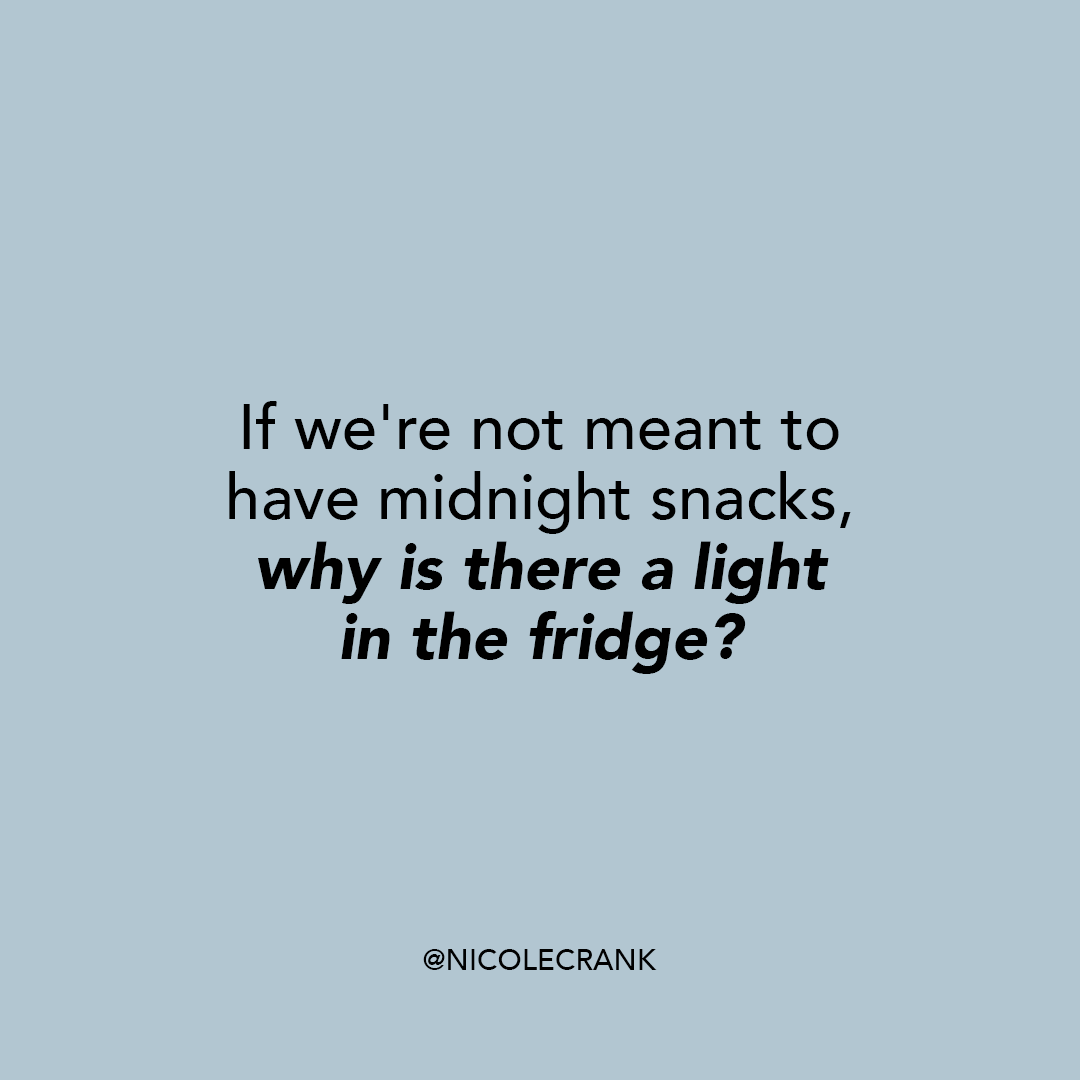 NicoleCrank's tweet photo. 🤣 What is your favorite midnight snack to reach for when you get the munchies?
#fun #funny #saturdayfun #nicolecrank #higod #iwillthrive #higod https://t.co/X36kOmFij2