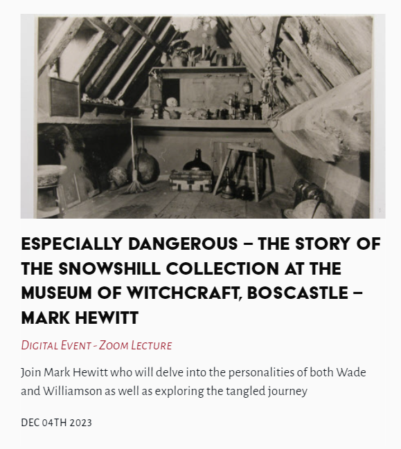 TheLastTuesdayS's tweet photo. Tonight's Lecture - ESPECIALLY DANGEROUS – The Story of The Snowshill Collection at the Museum of Witchcraft, Boscastle - Mark Hewitt
#SnowshillCollection #MuseumofWitchcraftBoscastle #MarkHewitt @TheLastTuesdayS #louisefenton
https://t.co/GCtYbwvlHA https://t.co/svKLymG3YB