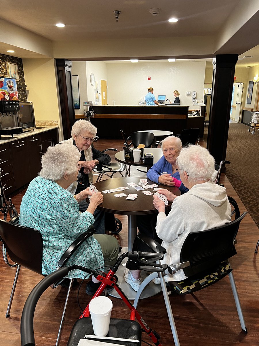 Spreading friendship and shuffling cards. The ladies fill their evenings playing cards! 
#trilogyliving #whyitrilogy