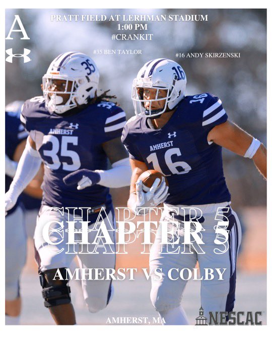 AmherstCollFB's tweet photo. Volume 142 - Chapter 5… https://t.co/bMmtPdrIKe