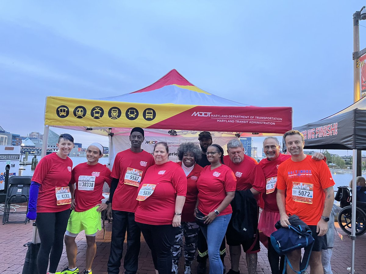 mtamaryland's tweet photo. Team MTA is at the Baltimore Running Festival. Cheer on our “Route Runners”, including @mdotmtaholly when you see them on the course!  #Baltrunfest https://t.co/PPpkDJ60rD