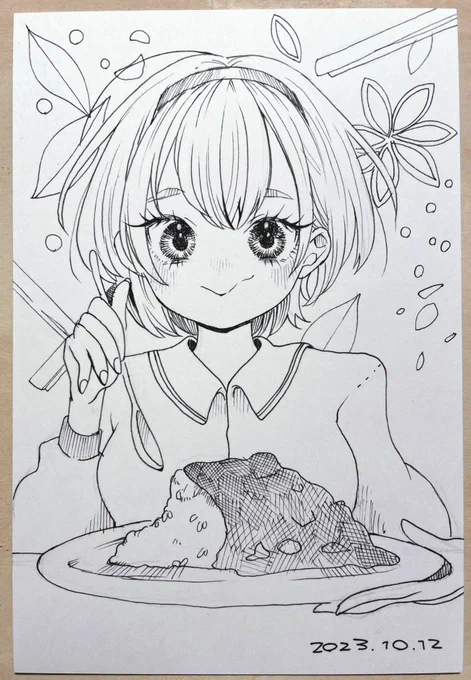 いんくとぉばぁじゅうにまいめ
「スパイシー」

#インクトーバー
#Inktober 
#inktober2023 
#kuretake_inktober2023 