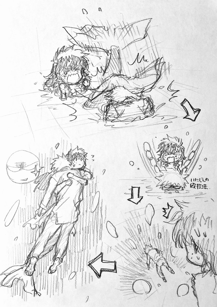 ラフ描き、💥🥦(♀)
再掲

🥦🧜‍♀️とstk💥 