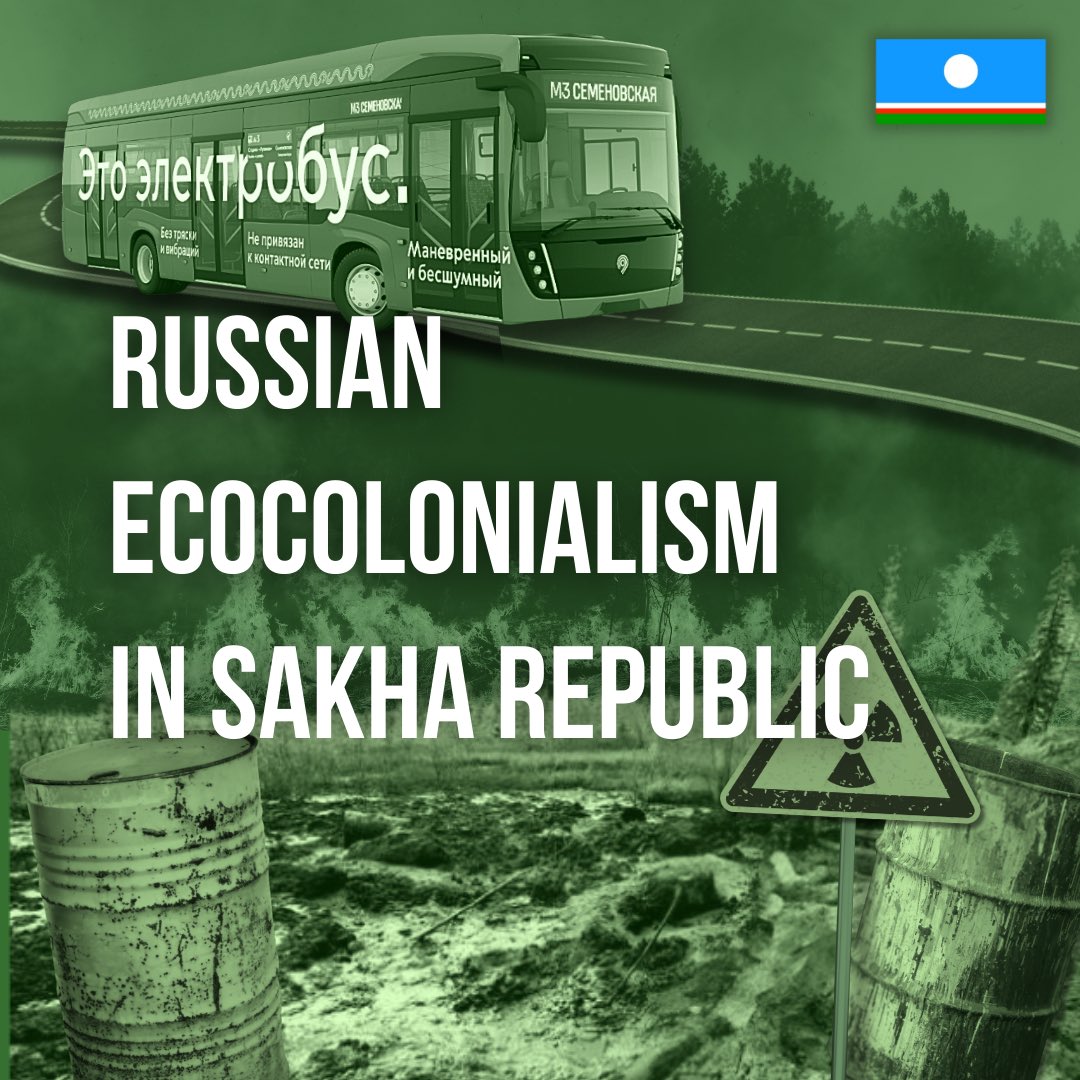 While Moscow is buying modern electric buses, ecocide continues in Sakha Republic: mass destruction of nature, poisoning of the atmosphere and water resources. The life expectancy of Yakutians is decreasing, and mortality from cancer and cardiovascular diseases is increasing. 1/8