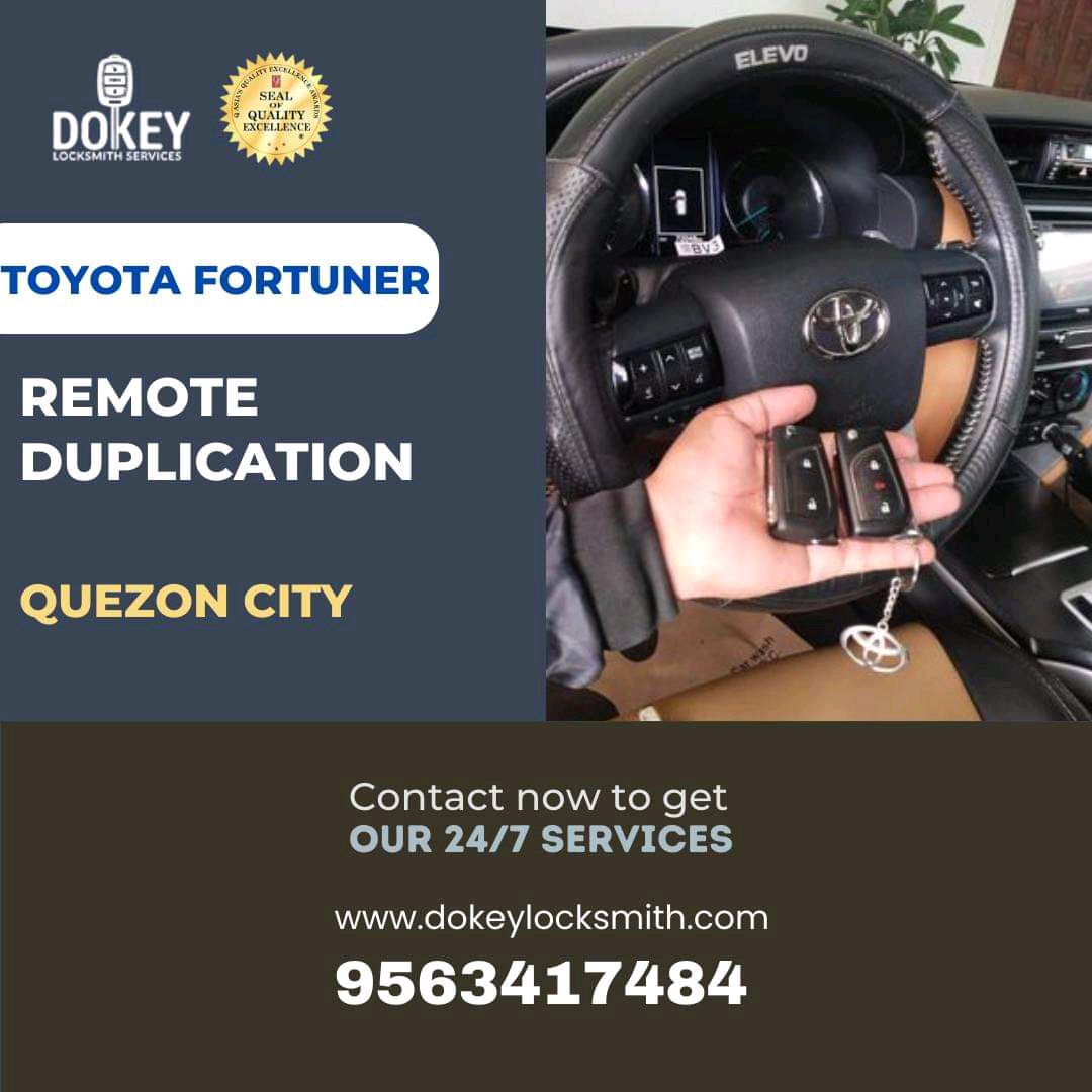 dokeylocksmith's tweet image. Project : Remote Duplication
Brand Model: Toyota Fortuner
Location:  Quezon City
#remoteduplication #ToyotaFortuner #QuezonCity
To receive 24/7 quality services, contact us 9563417484