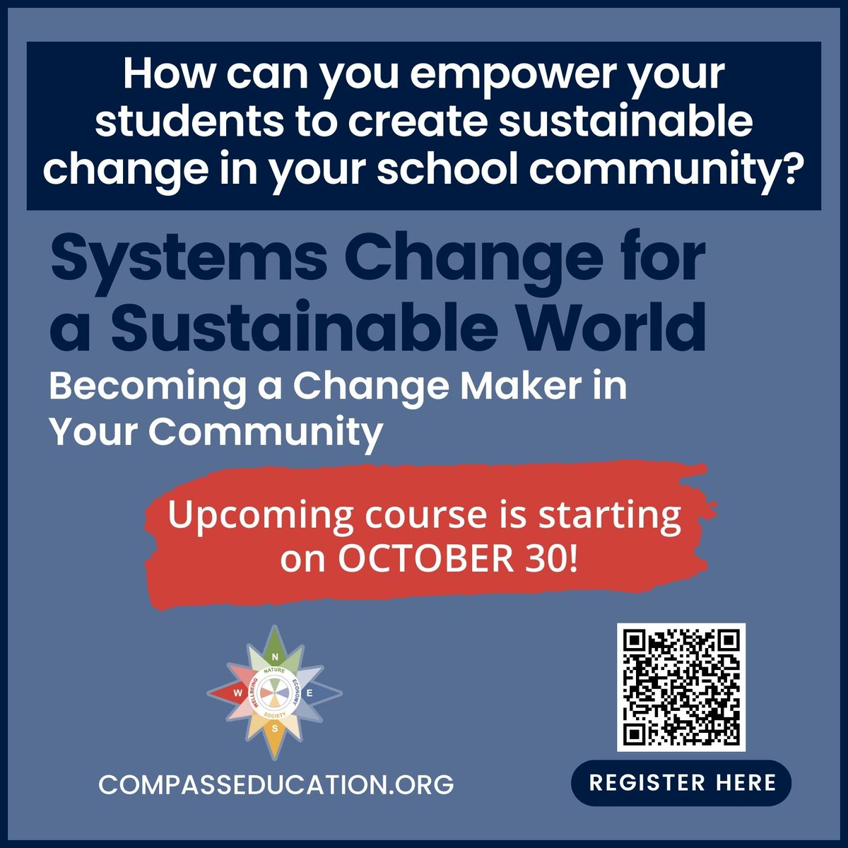 Compass_Ed's tweet photo. In this virtual course, participants explore the challenges and means of integrating sustainability values, principles and practice into education.
Info: https://t.co/49B1zeTOKp
Inquiries: team@compasseducation.org
#CompassEducation #CompassOnline #CELevel2 #Educators #Teachers https://t.co/P6ccLpaWWe