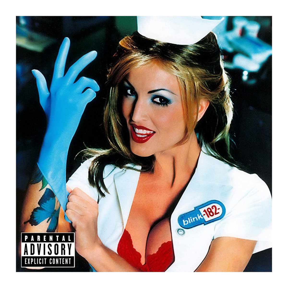 A capa original do álbum Enema Of The State foi posteriormente alterada pois o uso pérfido do emblema da Cruz Vermelha constitui uma violação das Convenções de Genebra. O que significa que o Blink-182 se preocupa mais com tratados internacionais do que o governo de Israel.