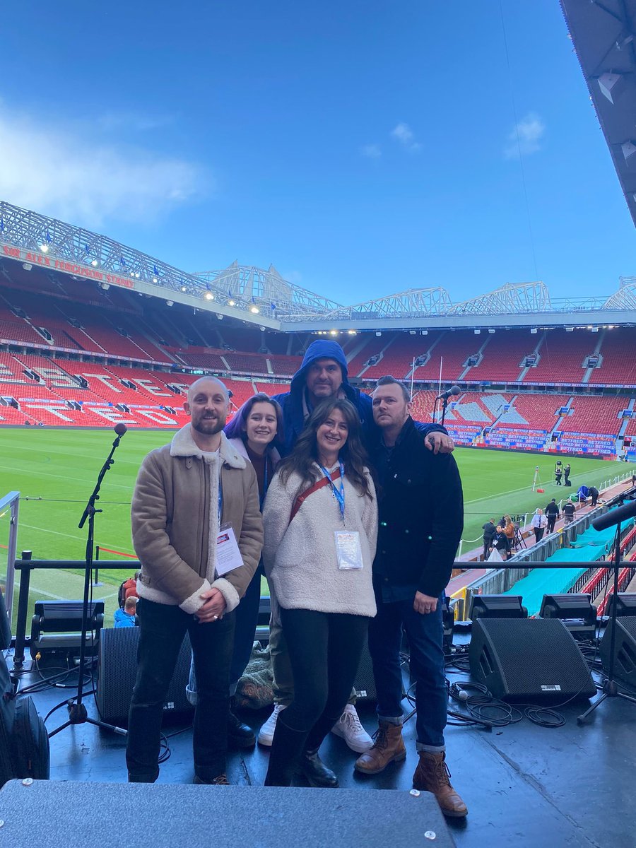 Reverend_Makers's tweet photo. At Old Trafford today playing a coupla songs and introducing the teams for the Rugby League Grand Final

Catch our performance on Sky Sports Main Event from 5.40 https://t.co/9yReKTuAEy