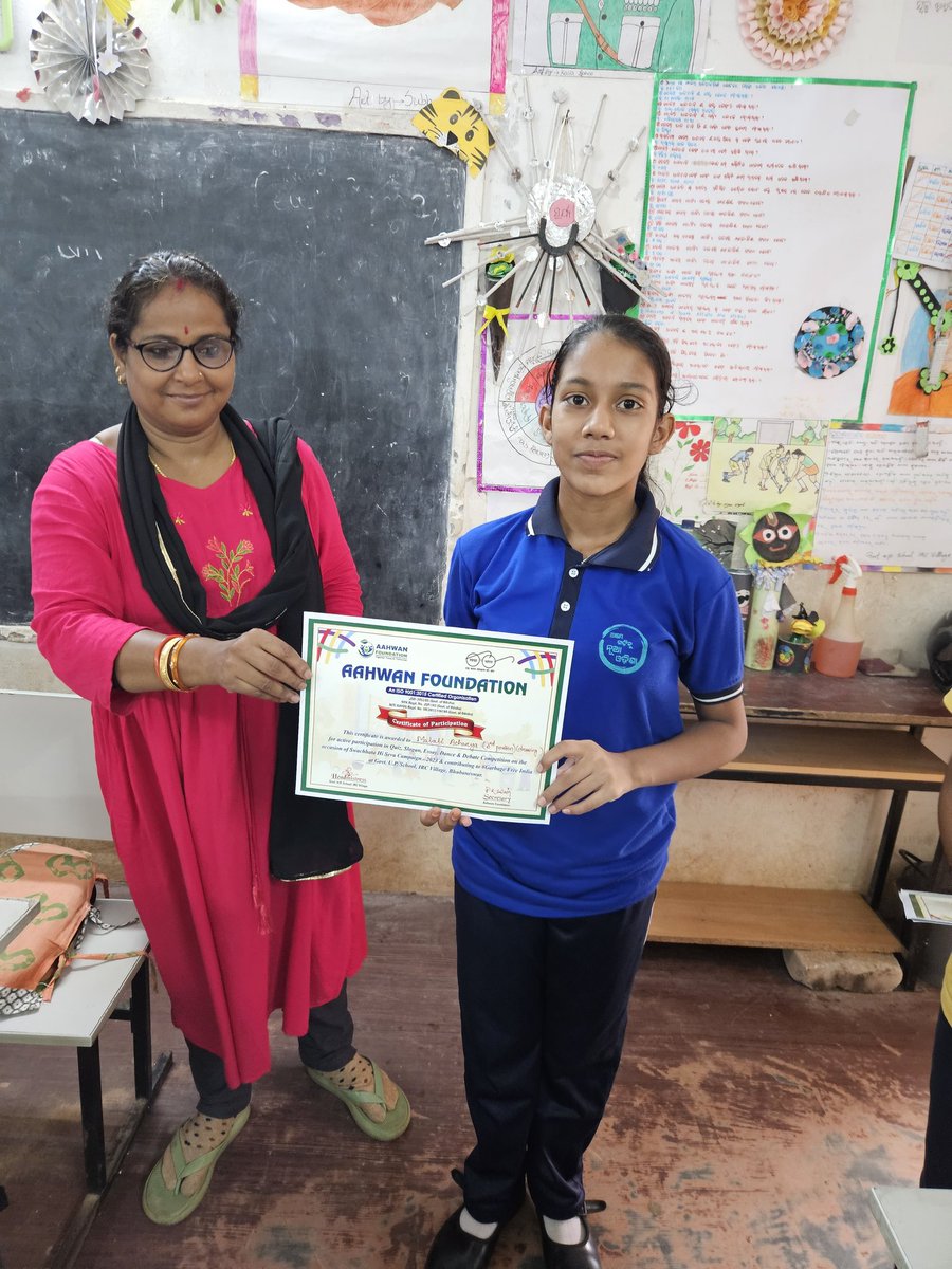 Aahwanofficial's tweet photo. We organized an event at Govt UP School, Bhubaneswar, where students engaged in debates, essays, and quiz Competition on #EnvironmenProtection and #ClimateChange. Encouraging the growth of young Green Warriors and raising environmental awareness.
@ForestDeptt @CollectorJspur https://t.co/0Q2axKfk0p