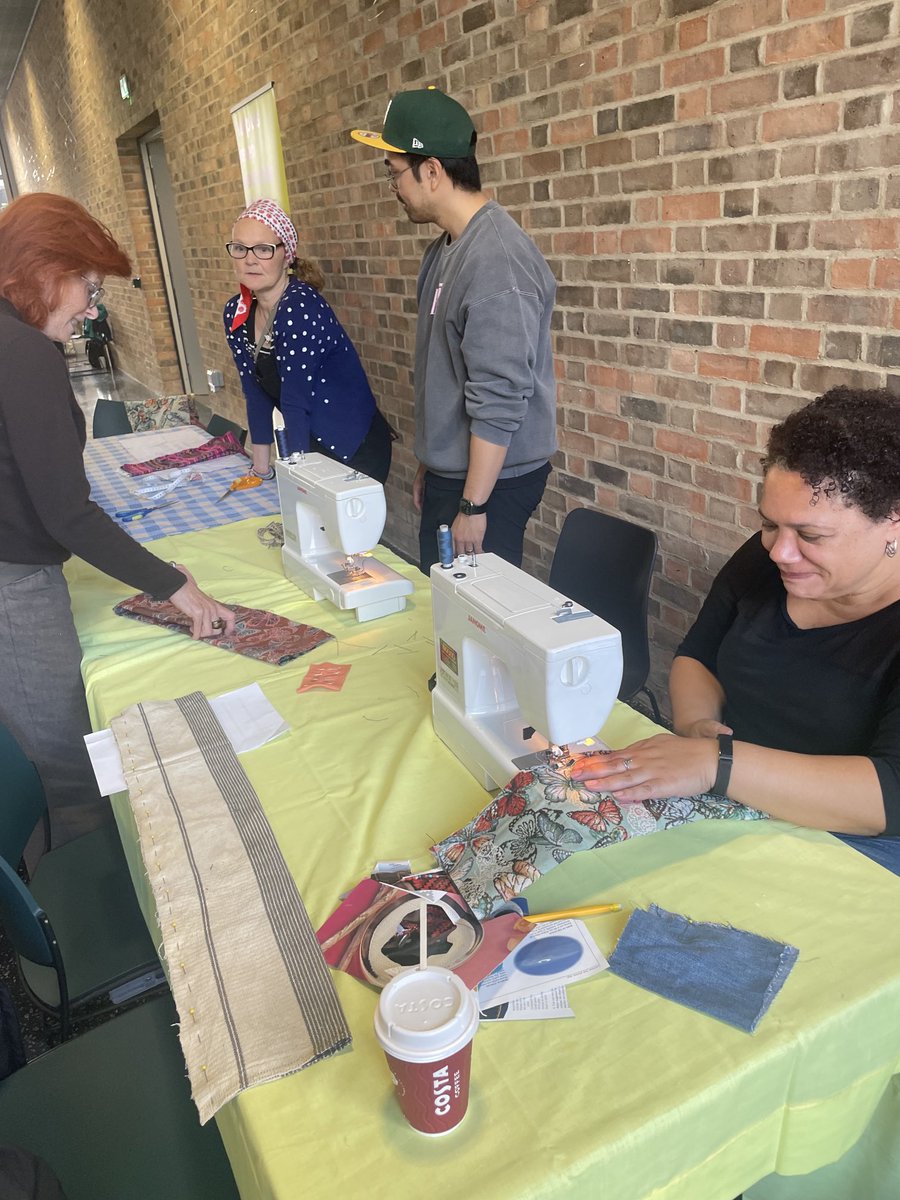 HannahMLambert's tweet photo. Great to host ⁦@wandbc⁩ Reuse and Repair Fair today in the ⁦@RCA⁩ Hangar in Battersea. Lots of great local organisations sharing info about ways to repair, repurpose, reuse, recycle and upcycle your everyday items. https://t.co/xLAsKHqXU7