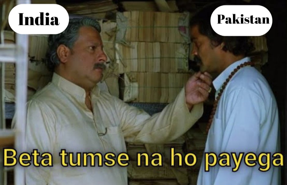 Beta tumse na ho payega 

#IndiaVsPakistan #IndiavsPak #CricketWorldCup2023 #MaukaMauka #CricketWorldCup #India #Pakistan #Ahmedabad #CWC23