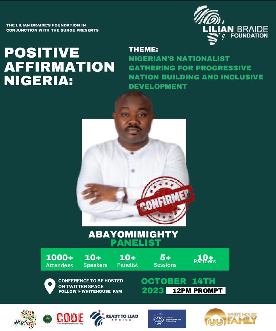 AbayomiMighty's tweet photo. Join me LIVE on POSITIVE AFFIRMATION NIGERIA!

We are live! https://t.co/NeTRZKKTju https://t.co/2b3d6VZKJ2