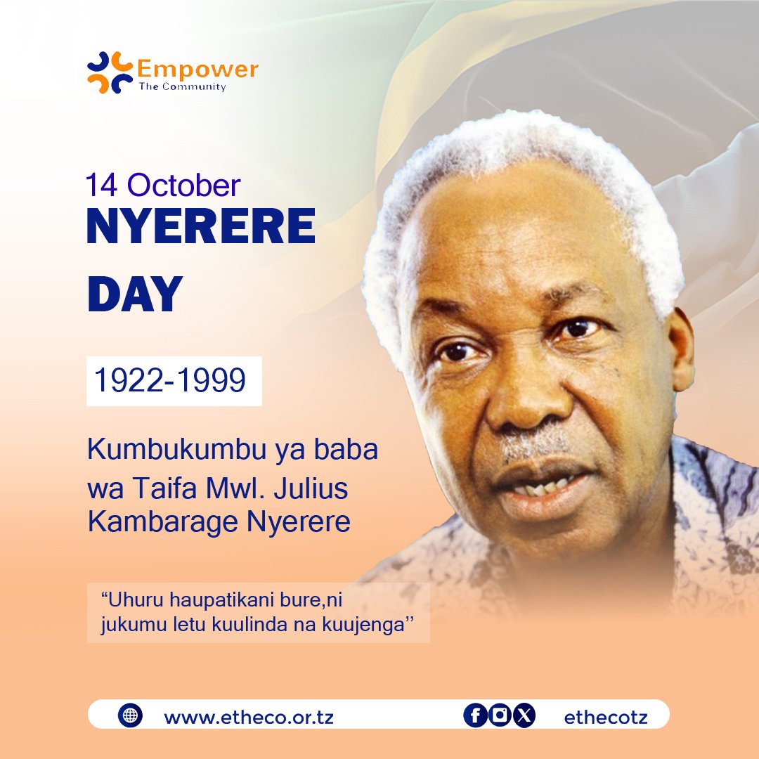 ethecotz's tweet photo. Nyerere Day https://t.co/pvKRUqz4H6