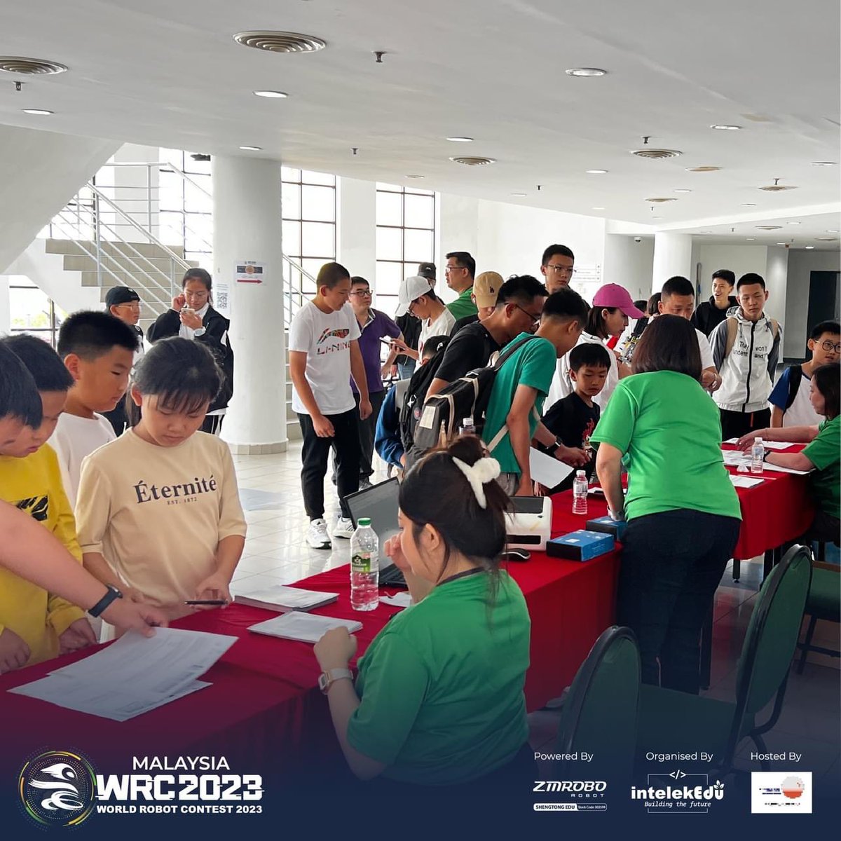 zmrobot's tweet image. 2023 WRC Malaysia competition -super AI. ⭐Day 1 | The wait is finally over! The World Robotics Competitions 2023 (Malaysia) is happening now at Universiti Tenaga Nasional - UNITEN
Date : 14 - 15 Oct 2023
Time : 11am - 5pm
#roboticstechnology #WRC2023 #worldrobotcontest #robotics