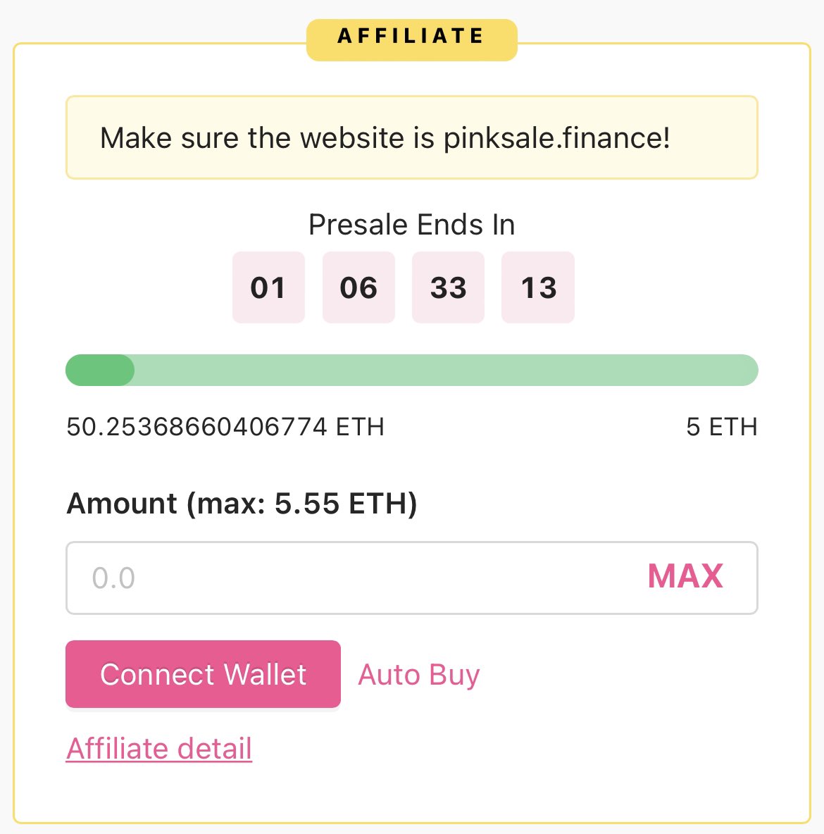 Congratulations to everyone’s who bought into our presale so far! An astonishing 50 ETH has been raised with over 1 day left of presale left 💦💦💦

Don’t miss out: 

pinksale.finance/launchpad/0xAA…