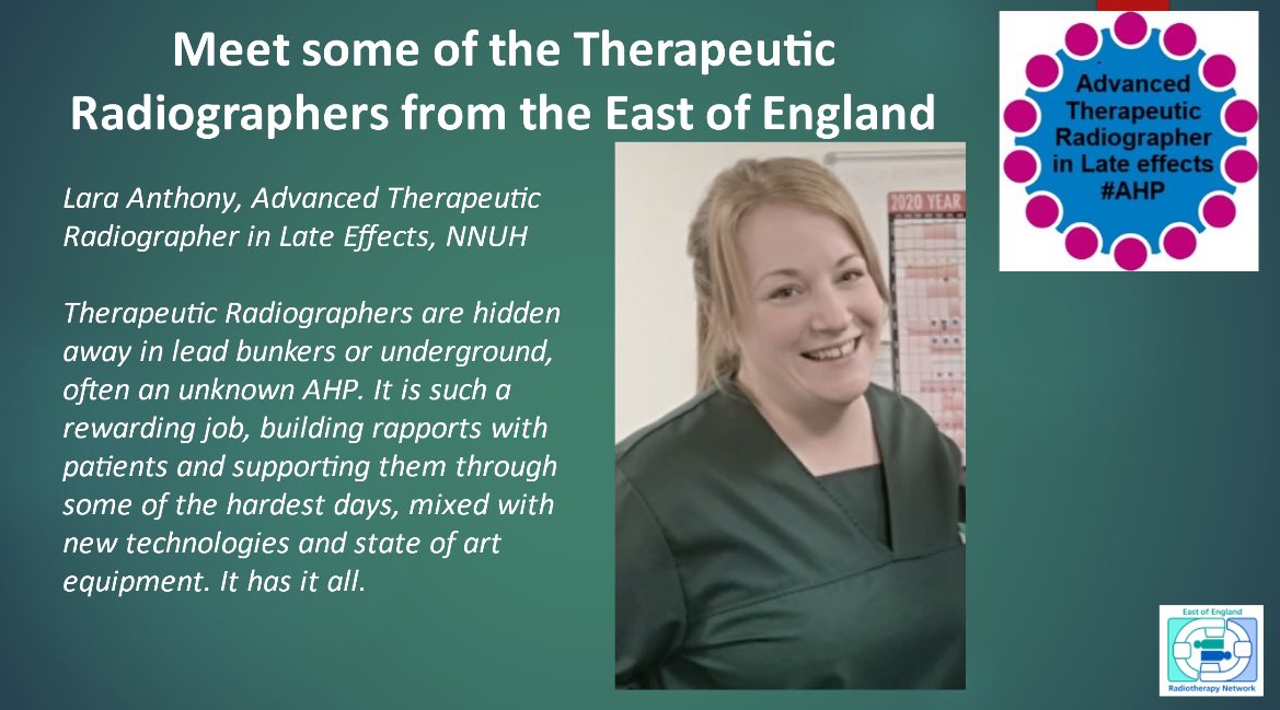 Lara Anthony <a href="/laraAnt89/">LaraAnthony</a>, Advanced #TherapeuticRadiographer in Late Effects highlights the role of one of the lesser known #AHPs

#AHPDay2023 #AHPDay #AHPsDeliver <a href="/nnuhRT/">NNUH Radiotherapy</a> <a href="/NNUH/">Norfolk and Norwich University Hospitals</a>