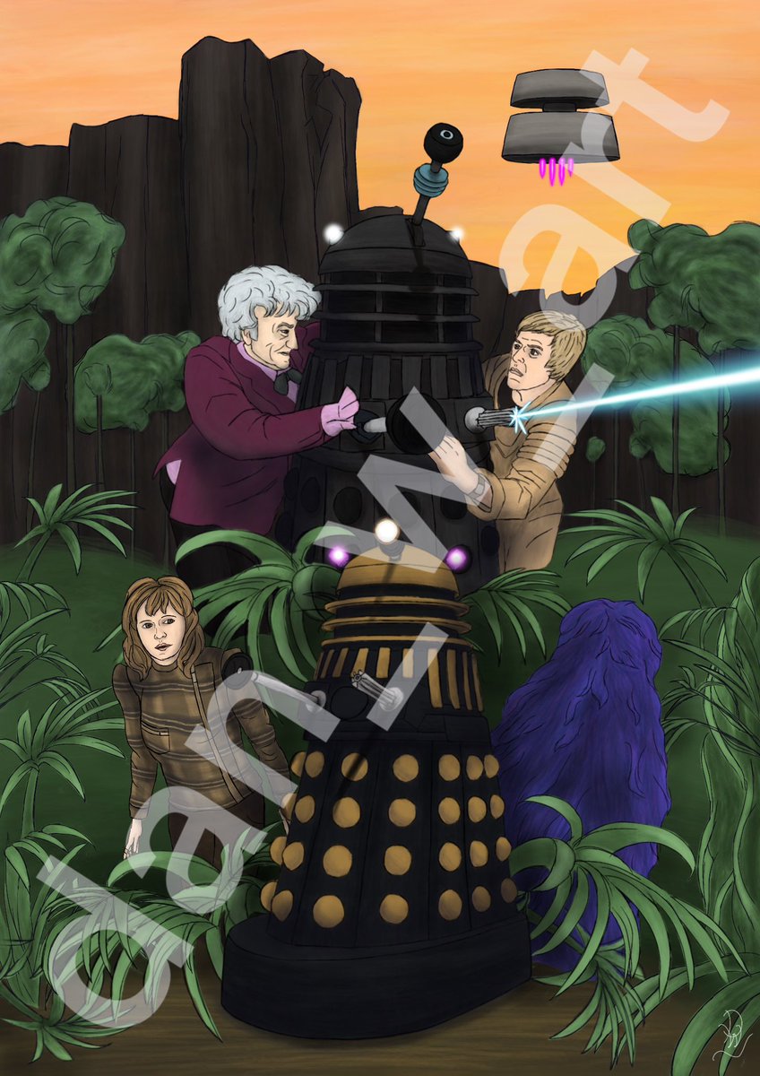 DanwArt2's tweet image. Happy Birthday to @ManningOfficial! 🎉🥳 Jo Grant is one of my favourite companions. Here’s some of my artwork featuring herself in action! #KatyManning #jogrant #DoctorWho @bbcdoctorwho #daleks #art