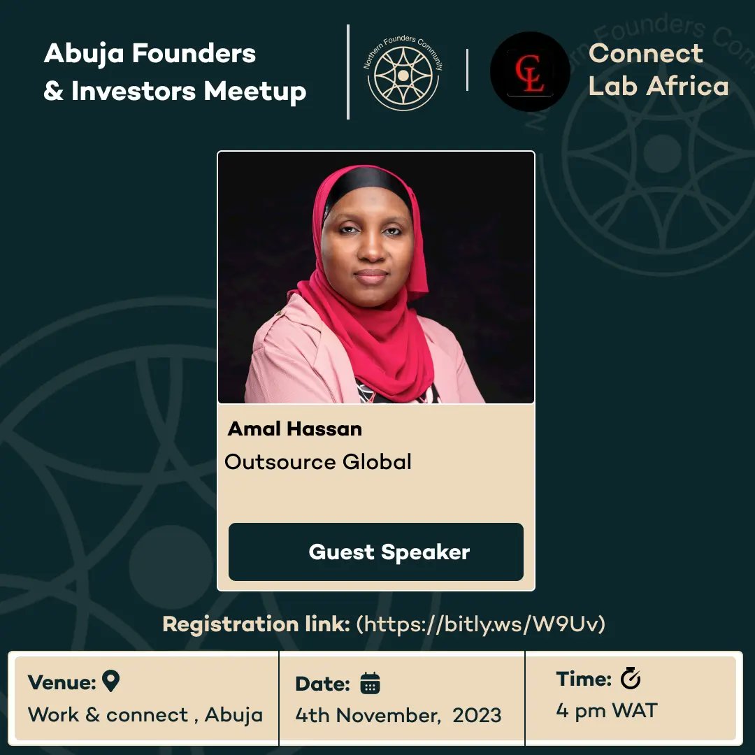 Connectlab_Afr's tweet image. 🚀 Startup Founders! Ready to pitch your innovative idea and gain valuable feedback? 🌟

Join us at
@NFCommunity_ on November 4th to connect with a network of seasoned investors across the continent. It&apos;s an opportunity you don&apos;t want to miss! ⏳

#AbujaTech #InvestorMeetup