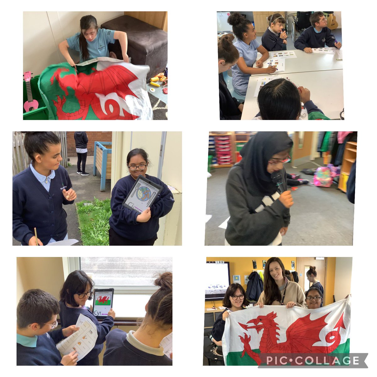 WHS_MissJones's tweet photo. We had so much fun celebrating the Welsh language through games, music and a Welsh words scavenger hunt!#shwmaesumae2023 @WoodlandsHS https://t.co/Ji6i5I5uWd