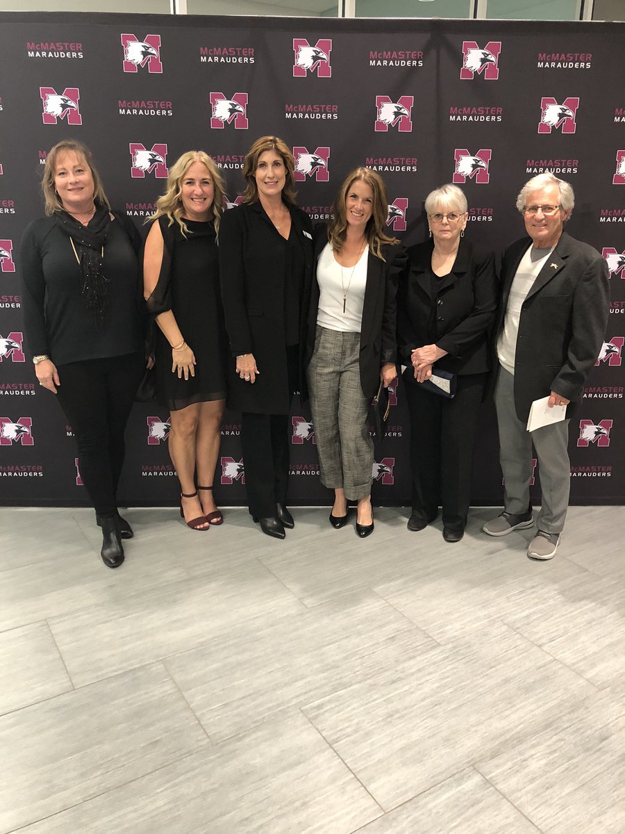 Once a Marauder, always a Marauder. A beautiful evening celebrating the induction of the wonderful Dr Janice Harvey to the McMaster Athletics Hall of Fame #builder 🦅