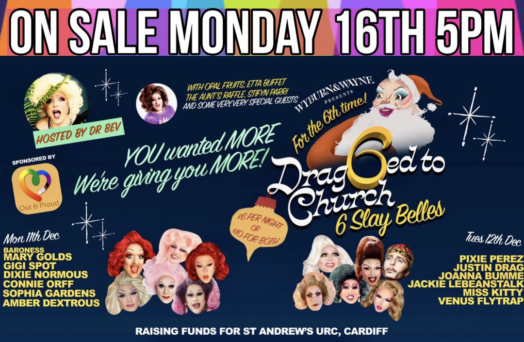 On sale Monday 16th at 5pm
Download the <a href="/OutAndProudApp/">Out & Proud® App</a> in advance