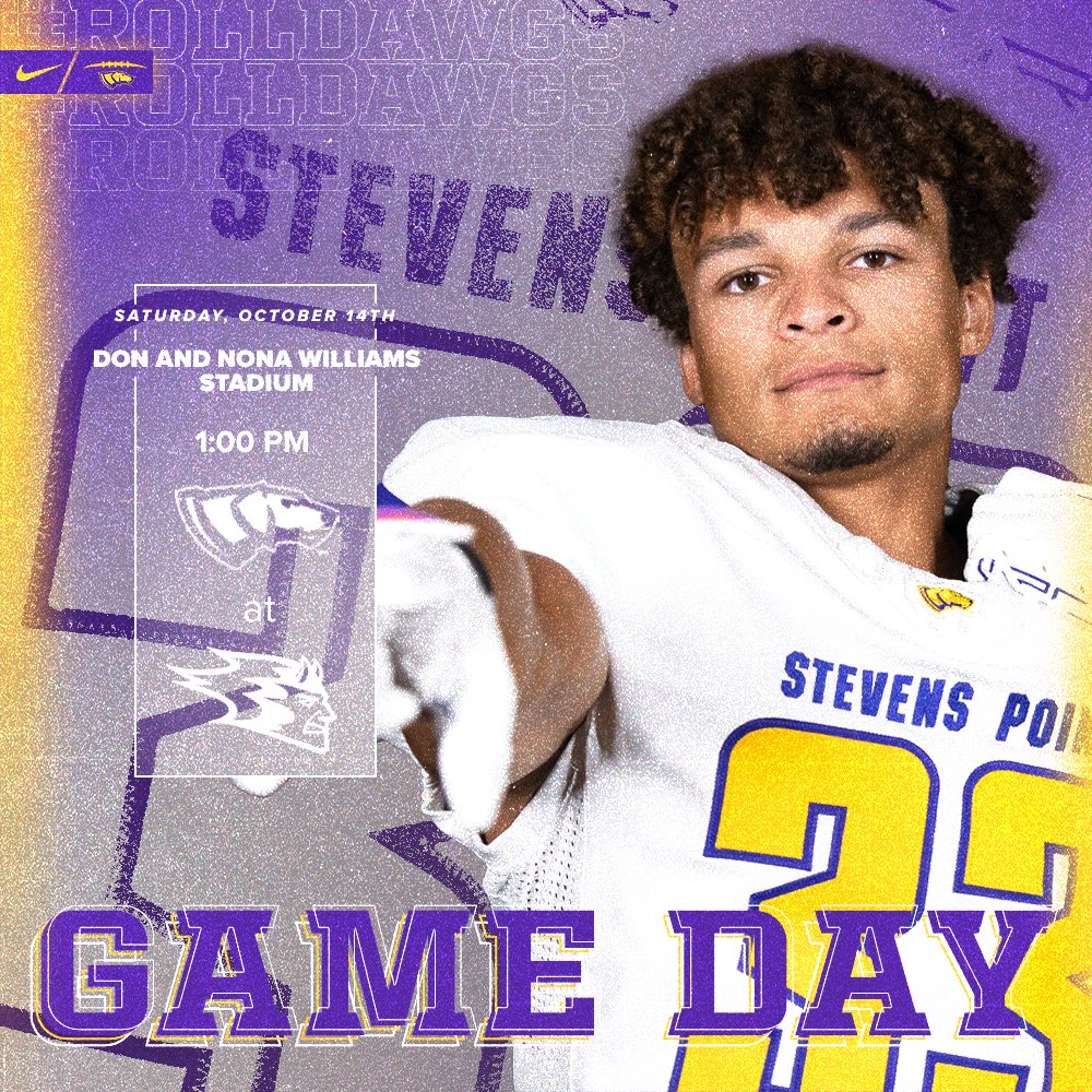 On the road again this week vs UW-Stout! 📍: Don and Nona Williams Stadium 📺: @wiacsports Network ⏰: 1pm CST #RollDawgs🦴