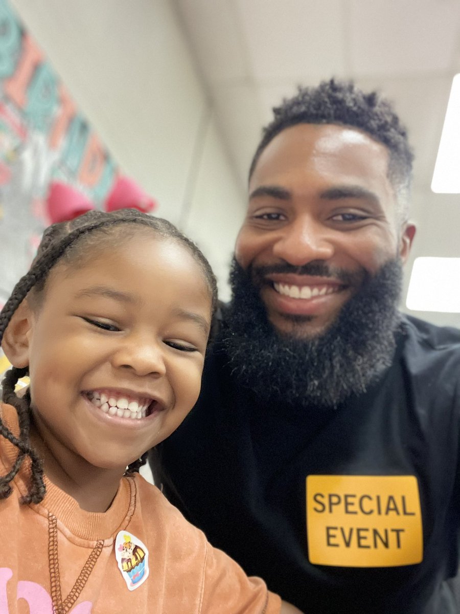 DJRaymond's tweet photo. @khethiii_m We had Donuts With Dudes at school, &amp; I might’ve been a little more excited than her! 💞 https://t.co/LgbcDdL57G
