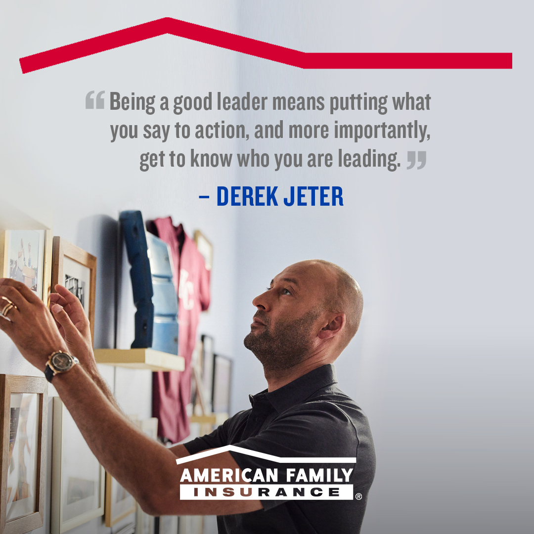 Looking to become the best leader you can be? Learn from one of the greatest leaders in baseball -- our Brand Ambassador Derek Jeter. #americanfamilyinsurnace #dreamfearlessly #derekjeter #jeter #inspiration