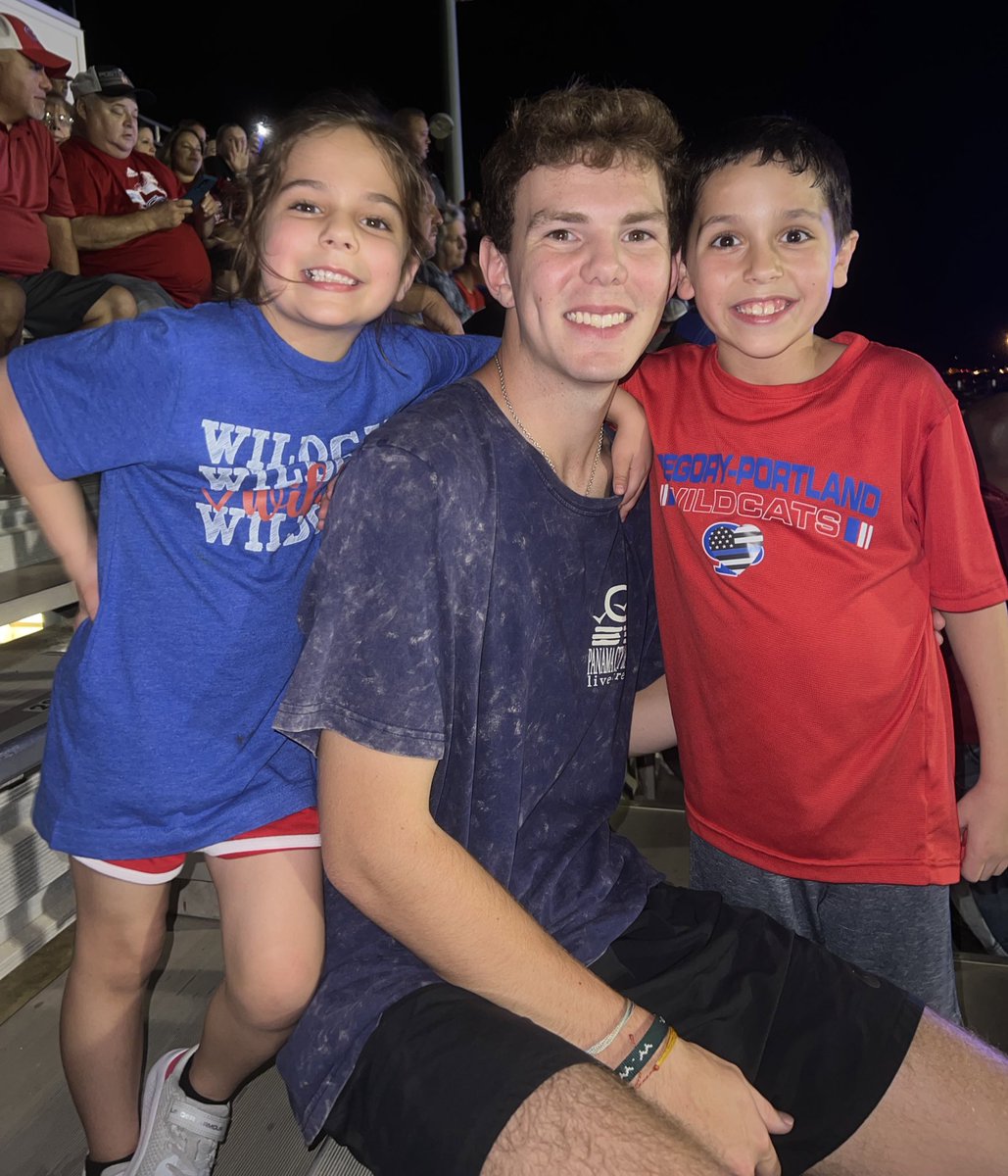 MrsCoachNance's tweet photo. Fridays are for football, family, and playing on the field! ๐โค๏ธ๐ #wildcatsforthewin #districtishere #footballfamily #futurehurdler #latepost https://t.co/IMXm4BxkkS