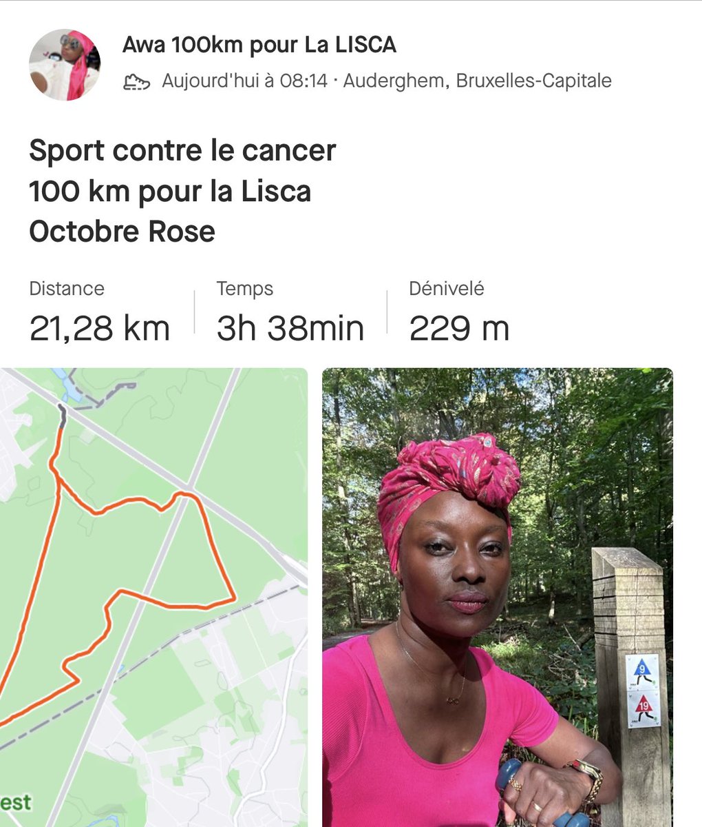 J’ai amélioré mon temps 🤗 Avant 20km =4h Je 🏃🏾‍♀️ par intermittence J’aimerais faire 5km puis 10km en 🏃🏾‍♀️ Les pierres, montées…😬 J- 17 suis à 91,65 km sur mes 100 km Reste 8,35 km💪