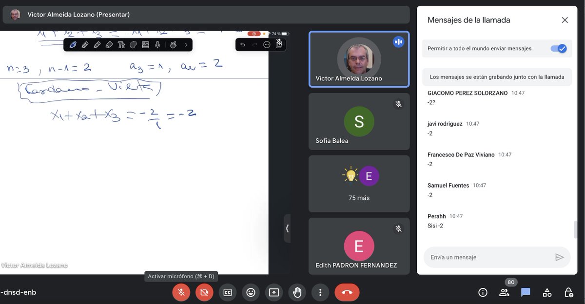 MatDivULL (@div_ull) on Twitter photo Dos horas de un sábado de un puente , 80 chicos y chicas de Bachillerato oyendo hablar de ecuaciones de Cardano Vieta, parece increible pero es verdad!!! #matematicasolimpicas
<a href="/ULL/">Universidad de La Laguna</a>
<a href="/SCPMLBalbuenaC/">SCPM Luis Balbuena Castellano</a>
<a href="/_ICMAT/">Inst. de Cc. Matemáticas</a> Dos horas de un sábado de un puente , 80 chicos y chicas de Bachillerato oyendo hablar de ecuaciones de Cardano Vieta, parece increible pero es verdad!!! #matematicasolimpicas
<a href="/ULL/">Universidad de La Laguna</a>
<a href="/SCPMLBalbuenaC/">SCPM Luis Balbuena Castellano</a>
<a href="/_ICMAT/">Inst. de Cc. Matemáticas</a>